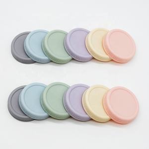 Bocaux en verre pour confiture 4oz, récipient pour aliments pour bébés petits bocaux Mason avec couvercles en plastique colorés étanches à l'air - Product Image 5