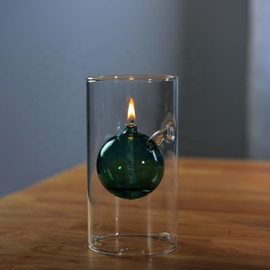 Luxe exquis fait à la main créatif cylindre chandelle dîner <span class=keywords><strong>chandelier</strong></span> verre <span class=keywords><strong>lampe</strong></span> à <span class=keywords><strong>huile</strong></span> pour noël sérigraphie - Product Image 3