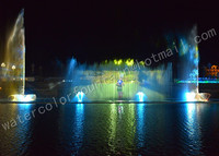 3D-Laser-Holographischer Projektor Tanzender Wasser-Musikbrunnen mit LED-Beleuchtung