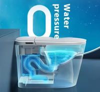 WC intelligent de luxe à chasse automatique, dernières conceptions, ensemble WC intelligent pour salle de bain, toilettes en céramique à poser au sol, siphon en S
