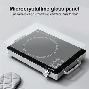 Vente en gros 2200w Cuisinière électrique en céramique Cuisinière électrique à infrarouge Plaque commerciale étanche Cuisinière électrique en céramique tactile - Product Image 5