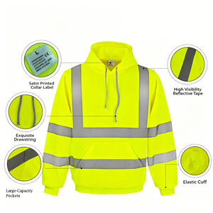 Abbigliamento da <span class=keywords><strong>Lavoro</strong></span> Riflettente Personalizzabile 100% Poliestere Foderato in Pile <span class=keywords><strong>per</strong></span> Autunno e Inverno - Product Image 2