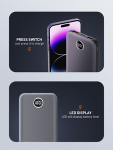 LDNIO PQ10 Mini Banco de Energía de Carga Rápida para Exteriores para Cargador de Portátil, el Mejor Banco de Energía Portátil Pequeño USB de Plástico de 10000 mAh Gris de 10 W - Product Image 5