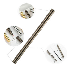 Brass Gel Ink <b>Pen</b> Wholesale Creative Office Business Bamboo Signature Customized Printable Logo for Gift - Product Image 1