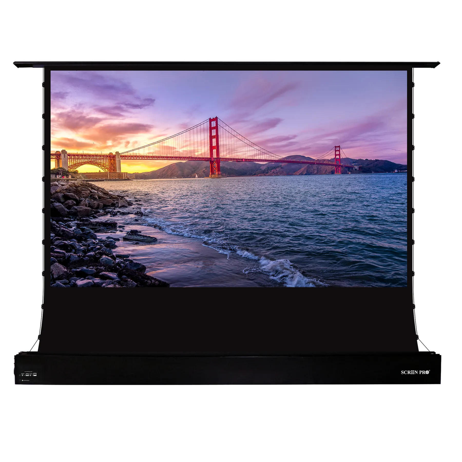 New Arrival 100 inch ALR projector screen alr motorized floor screen for UST Laser Projector 4k HD home cinema