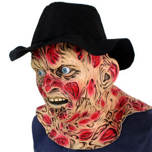 Máscara de <span class=keywords><strong>Freddy</strong></span> con Sombrero de Fábrica Original, Máscara de Látex de <span class=keywords><strong>Krueger</strong></span>, Máscara de Terror para Cosplay, Disfraz de <span class=keywords><strong>Freddy</strong></span> para Halloween - Product Image 6