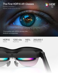 Occhiali AR/XR RayNeo Air <span class=keywords><strong>4</strong></span> Pro con Display Virtuale HDR10 da 201 Pollici, 120Hz, Film 3D, Gaming, USB-C Plug & Play, AI SDR-to-HDR per iPhone 17/16/15 - Product Image 2
