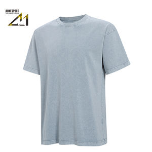 Camiseta Blanca al por Mayor de 250g, Algodón 32S, Transpirable, Corte Regular, Lavado Ácido, Estilo Vintage, Cuello Redondo, Manga Corta, Personalizable - Product Image 2