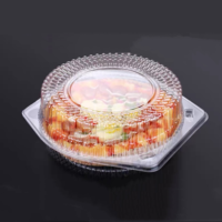 Conteneurs à pizza tiramisu ronds personnalisés Boîtes en plastique PET thermoformées de qualité alimentaire