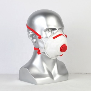 Masker Debu Wajah Sekali Pakai Bentuk Cangkir CE EN149 FFP3 Putih Berkatup, <span class=keywords><strong>Respirator</strong></span> Setengah Wajah Pengaman dengan Tali Kepala yang Dapat Disesuaikan - Product Image 4