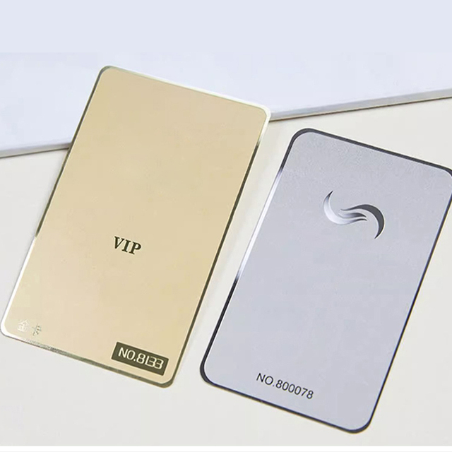 High-end Custom RFID Metal Cards Business Card With Qr Code Nfc 4K Gold Nfc Metal Business Card