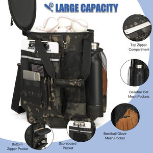 ถุงเก็บของที่คลุมถังขนาด6แกลลอนมีซิปสำหรับใส่ลูกเบสบอล - Product Image 3