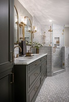 Meuble-lavabo de salle de bain moderne au design luxueux, construction en MDF, rangement multi-tiroirs, plateau en marbre/pierre frittée, peinture de haute qualité