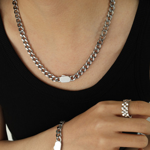 Unisex Titanium Steel Chain Necklace <b>Gold</b> Silver Color Everyday Wear Jewelry Fine Chains Necklaces - Product Image 4