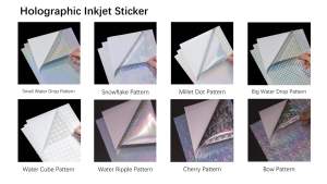 Papel Holográfico <span class=keywords><strong>A4</strong></span> para Impresión, Pegatinas de Seguridad Holográficas <span class=keywords><strong>A4</strong></span>, Papel Adhesivo de Vinilo para Impresora de Inyección de Tinta - Product Image 4