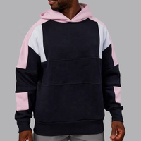 Pull à capuche oversize pour homme, vierge, multi-panneaux, color-block, à épaules tombantes, vente en gros, direct usine