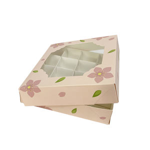 Caja <span class=keywords><strong>de</strong></span> papel <span class=keywords><strong>de</strong></span> diseño Sakura, bonito, Rosa, con 16 compartimentos y ventana, venta al por mayor - Product Image 5
