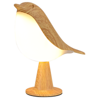Lampe de nuit LED portable rechargeable au design créatif d'oiseau, lumière chaude, contrôle tactile à intensité variable, lampe de chevet pour la lecture
