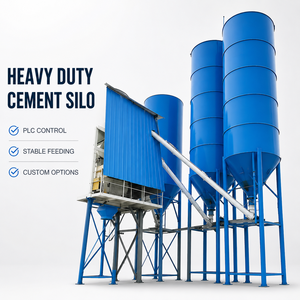 Système de silo à ciment multifonctionnel, silo en structure métallique avec convoyeur à vis pour centrale à béton - Product Image 1