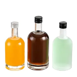 Di alta qualità su misura liquori vuoti liquori alla rinfusa alcol bottiglia di vetro 750ml di liquore di whisky Tequila Vodka bottiglia di sughero serigrafia