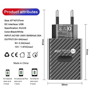 Factory Wholesale Electric PD+QC3.0 Fast Charging 5V/2A <b>Type</b>-<b>C</b>+<b>USB</b> <b>Adapter</b> for IPhone13 12 Pro Max - Product Image 5