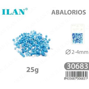 Perline Ilan Abalorios 2-4mm Azzurro Chiaro 25g - Product Image 1