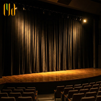 Rideaux Acoustiques Élégants en Velours, Occultants et Insonorisants, Tissus Robustes pour Scènes de Théâtre et Événements