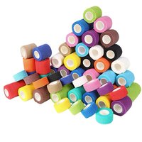 Bandages Cohésifs Respirants Multi-Tailles, 18 Couleurs, Rouleaux de Bande Élastique Auto-Adhésive pour Poignet et Cheville, Idéal pour le Sport et l'Entraînement