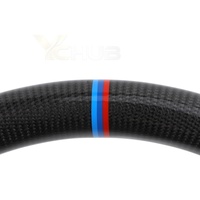 Volant personnalisé en cuir semi-perforé et fibre de carbone pour BMW Série 3 E82 E87 E88 M3 E90 E91 E92 E93 X1 E84 X5 E70