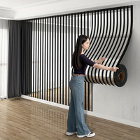 Grand Rouleau de Papier Peint Épais Auto-Adhésif en PVC, Panneau Mural 3D à Grille avec Texture Réfléchissante Effet Miroir pour la Décoration Artistique de la Maison