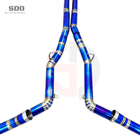 Échappement SDO ultra léger en titane bleu brûlé pour Maserati Ghibli 3.0T 2014-2024, soupape électronique, catback avec embouts en carbone