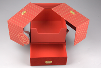 Anpassbare Farben Logo-Druck Elegante Luxuriöse Doppelschichtige Schubladenpapier-Geschenkbox für Kuchen Schokolade Süßigkeiten Kosmetik Hochzeit