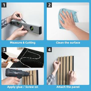 Panneaux muraux acoustiques en bois courbés Akupanel Panneau flexible cannelé Feutre et MDF Panneau acoustique à lattes en bois pour colonnes Murs incurvés - Product Image 4