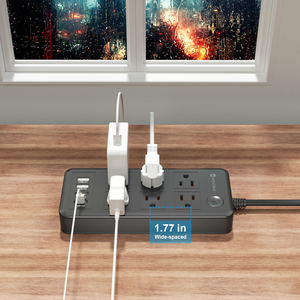 OEM trong nhà Power Strip với 5-chân dây 6 chúng tôi phẳng cắm cửa hàng và bảo vệ tăng phẳng mở rộng ổ cắm - Product Image 3