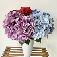 Hydrangea artificielle de haute qualité, effet toucher réel, grande fleur à 5 branches, style TIANYUAN, pour décoration maison et mariage