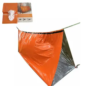 Pe铝膜户外应急救生圈帐篷，紧凑型简易徒步野营应急毯