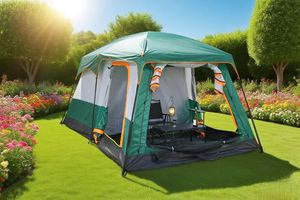 Çift katmanlı Oxford kumaş dört sezon su geçirmez çadır iki yatak odası bir oturma odası büyük uzay aile kamp tente - Product Image 2