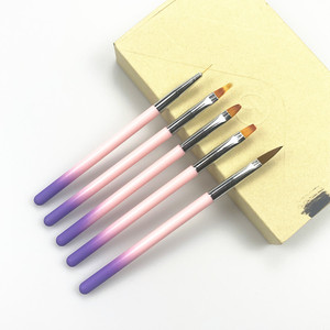 Pinceau à ongles en gel ovale personnalisable, multi-usages, facile à nettoyer, poils en nylon sans perte, application de couleur, détails fins, liner - Product Image 1