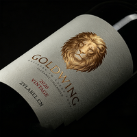 Étiquettes personnalisées pour bouteilles de vin rouge, whisky et vodka – Autocollants avant et arrière avec logo, art, texte, papier texturé, dorure à chaud, papier coton, impression UV