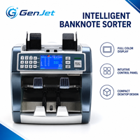 Contador de Billetes Multidivisa Portátil S210 con Doble CIS, Pantalla Táctil, Reconocimiento de Valor Mixto de Alta Velocidad, Actualización USB, 200-300 Billetes