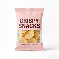 Sacs d'emballage pour chips de pommes de terre, hermétiques, en matériau personnalisé de qualité alimentaire, scellés à l'arrière, directement de l'usine