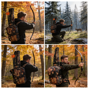 Sac à dos de tir à l'arc camouflage, sac de rangement portable pour flèches, pour la <span class=keywords><strong>chasse</strong></span>, le tir, l'organisation de l'équipement de tir à l'arc en plein air - Product Image 4