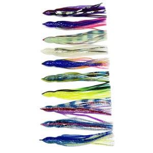 Señuelo de Pesca Seafox con Diseño de Rayas Azules, Plateadas y Rosas, de PVC, de 15-21 cm/6-8 Pulgadas, para Pesca de Marlin y Pesca de Grandes Peces - Product Image 6