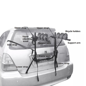 Porte-vélos de <span class=keywords><strong>toit</strong></span> en acier inoxydable pour 3 vélos, <span class=keywords><strong>transport</strong></span> de voyage en plein air - Product Image 5