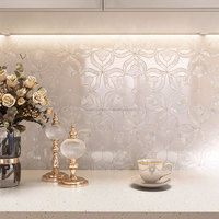 Kits d'art mosaïque de haute qualité en coquillages de marque, mosaïque florale Thassos, mosaïque de marbre nacre, mosaïque de marbre blanc, carreaux de mosaïque découpés au jet d'eau