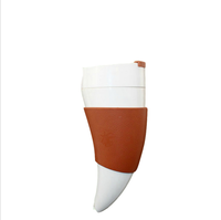 Bouteille isotherme en cuir et acier inoxydable, gourde thermos créative en forme de corne de chèvre, tasse à café, bouteille d'eau