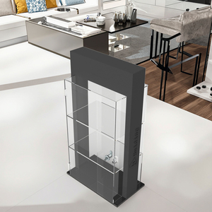 Moderne Transparente Acryl-Vitrinen Maßgefertigte Rechteckige Abschließbare Regale <span class=keywords><strong>3</strong></span>-Etagen-Halterung Glänzende Regalböden - Product Image 3