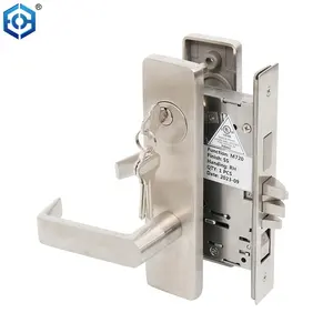 Stainless Steel Solid Handle ANSI Security Safe Heavy Duty Mortise Door Lock Mechanic locks Office Commercial building hardware