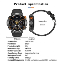 VVS Outdoor Heart Rate and Blood Oxygen Monitoring Sports Style Design Call Function Three-proofing Smartwatch