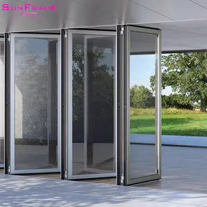panoramic slide and fold patio glass folding aluminium shutter screen front doors bi folding interior exterior